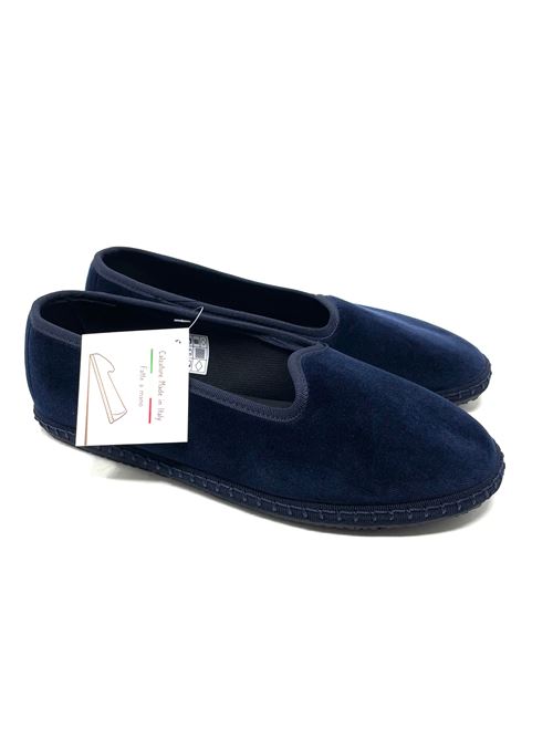 Friulana-Slipper aus Samt IL LACCIO | 126VELLUTOBLUSCURO